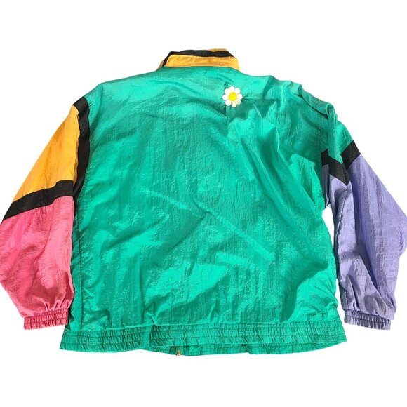 Vintage Blair Boutique Color Blocking Windbreaker 1980's Tracksuit Size L - Picture 7 of 16